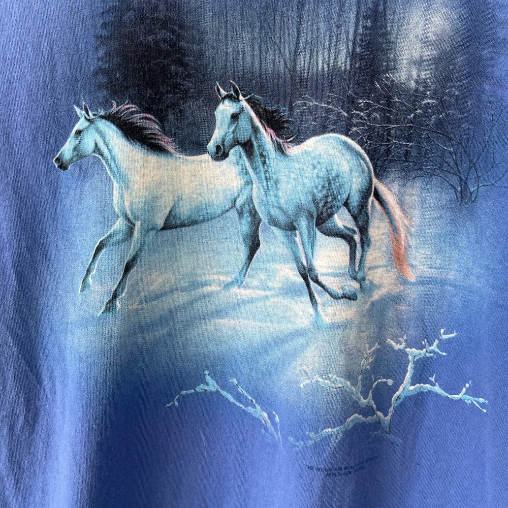 The Mountain 100% Cotton 2007 Majestical Horses Short Sleeve T-Shirt Large - Picture 5 of 5